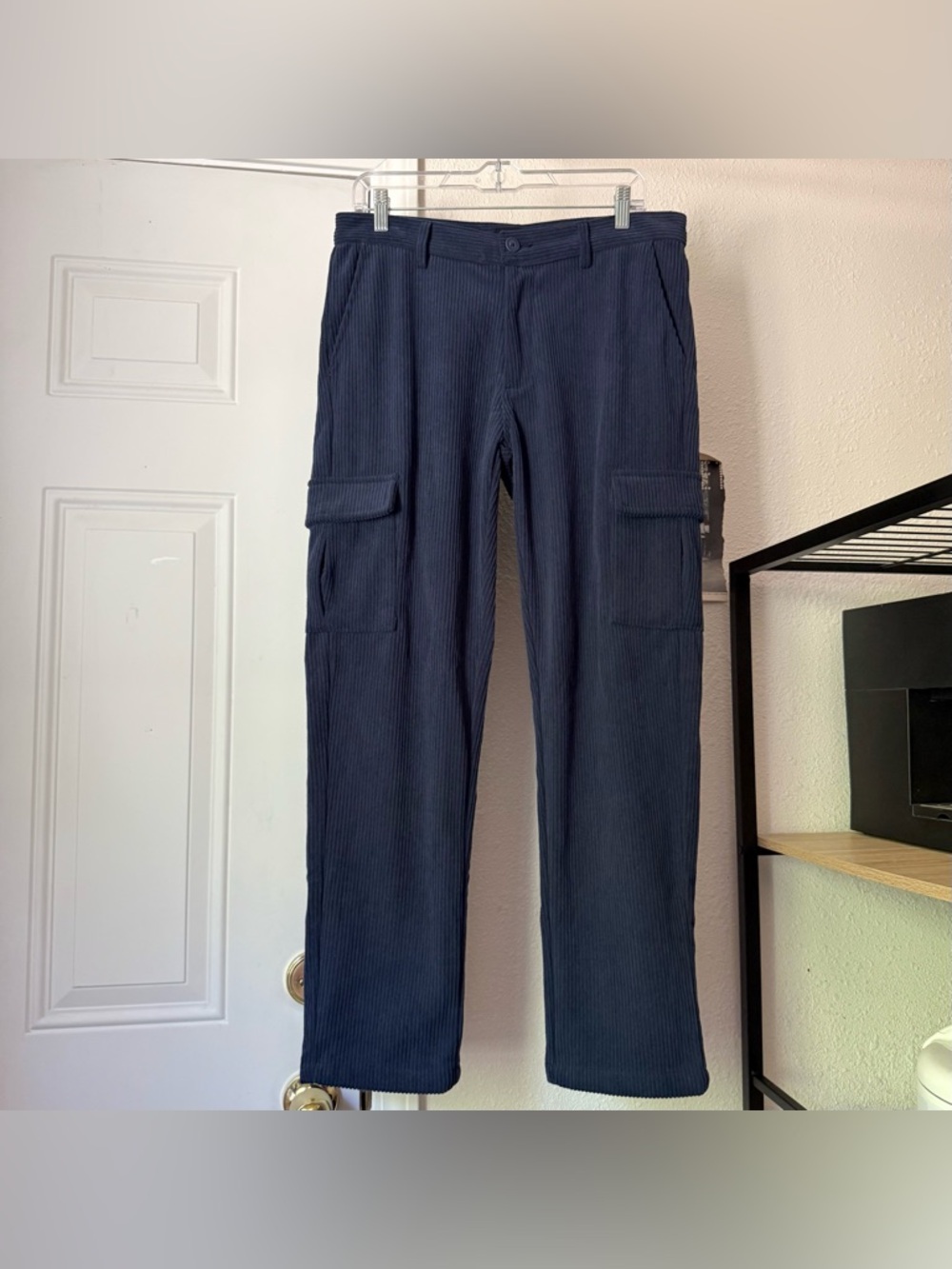 PUBLIC REC navy blue corduroy cargo‎ straight leg pants